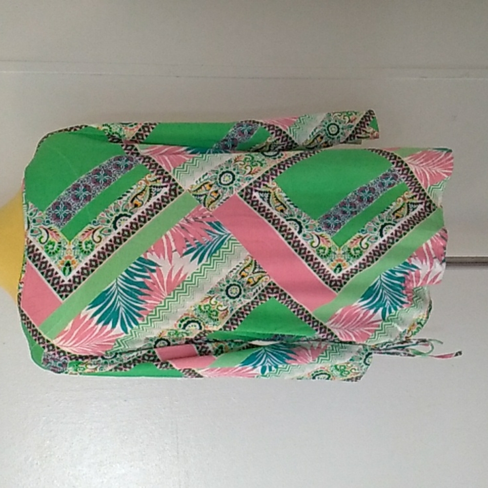 Ruby Rd. Green Multi Color Top Large - Picture 6 of 7